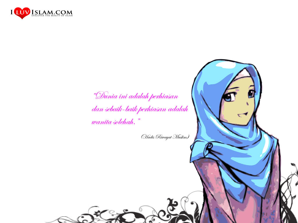 Kumpulan Gambar Kartun Muslimah Cantik Berjilbab Kantor Meme